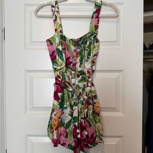 Farm Rio Floral Button-Down Romper